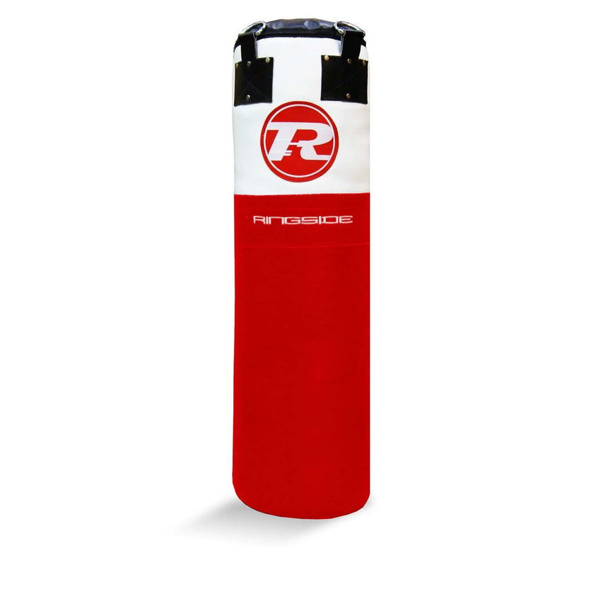 Ringside Buffalo Leather 4ft Punch Bag Red/White