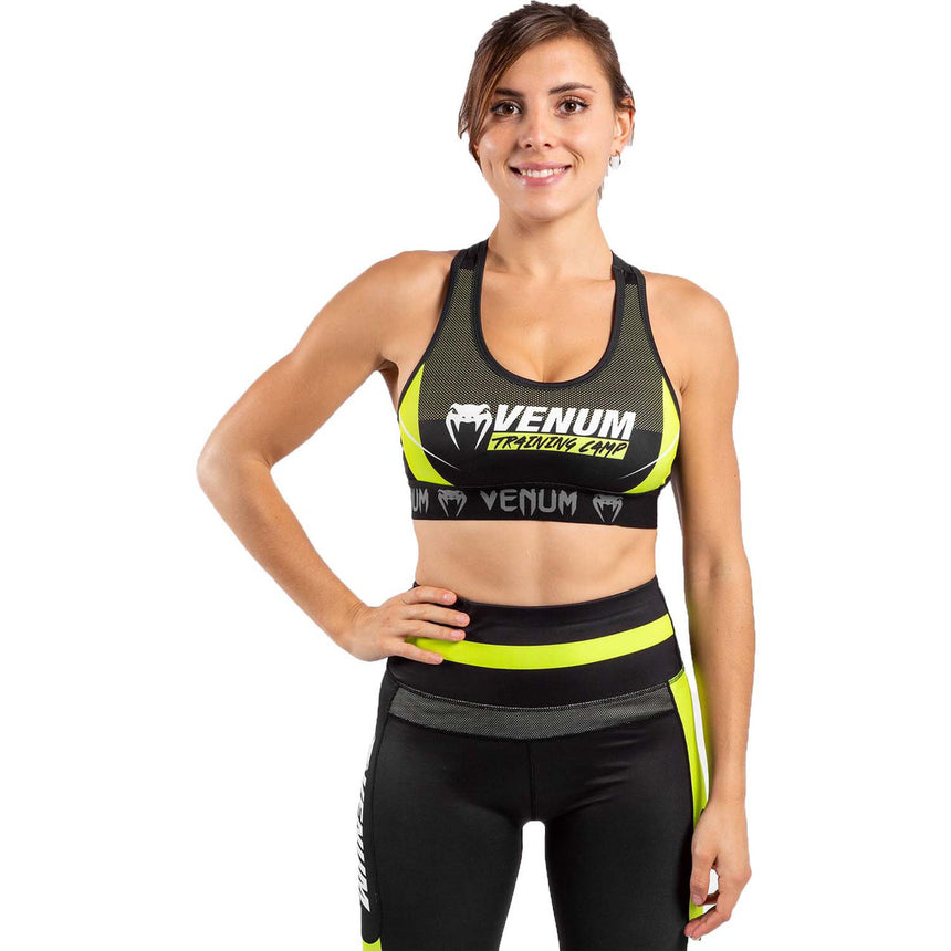 Venum Training Camp 3.0 Sports Bra Black-Neo Yellow