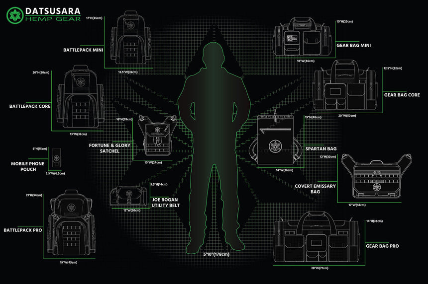 Datsusara GBC03 Hemp Core Bag Black