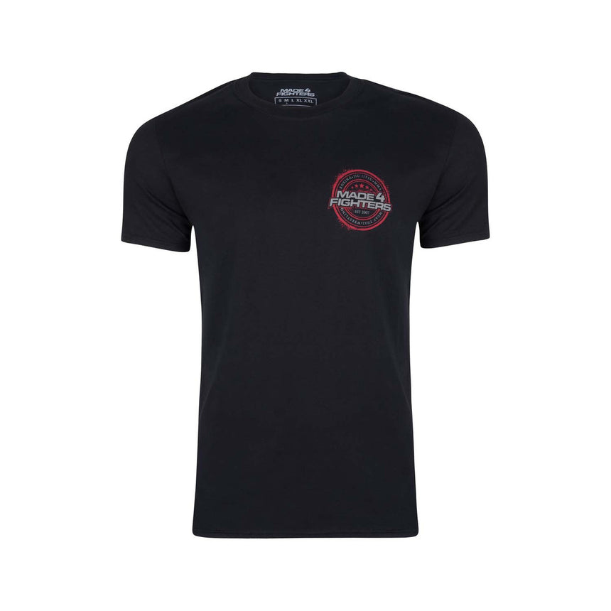 Made4Fighters Grunge T-Shirt Black-Red
