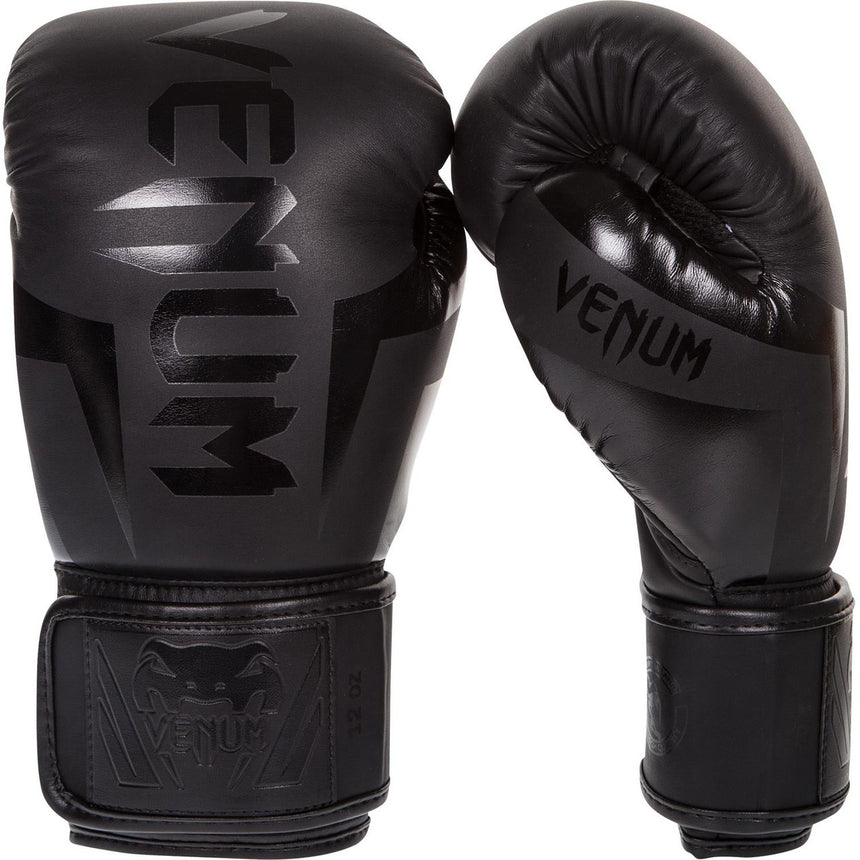 Venum Elite Boxing Gloves Black-Black