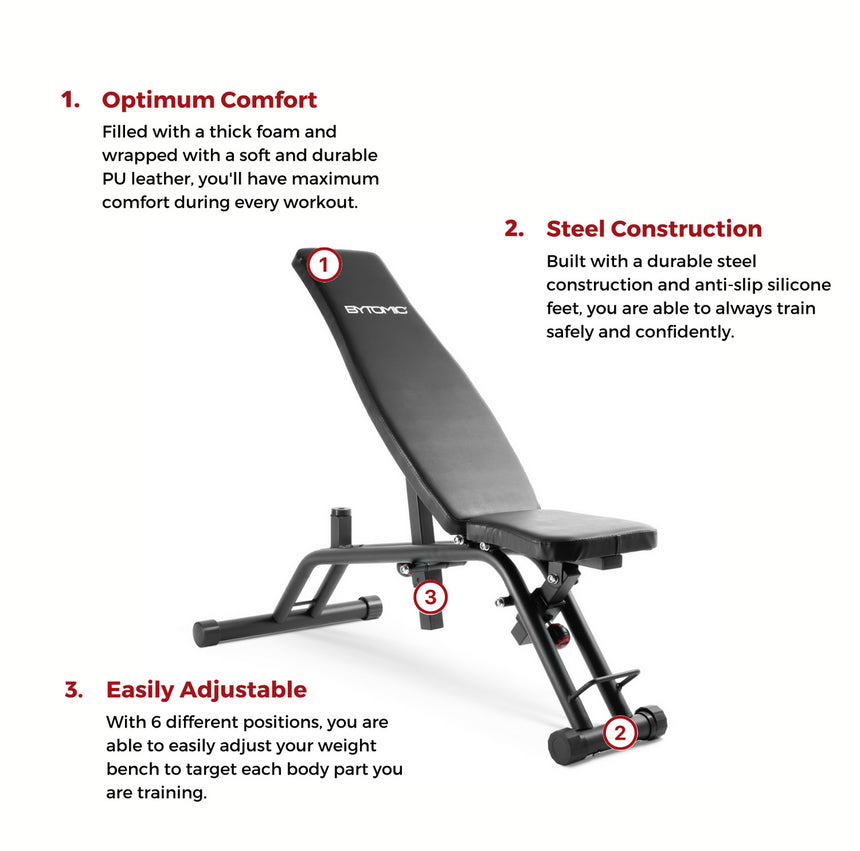 Bytomic Adjustable Weight Bench