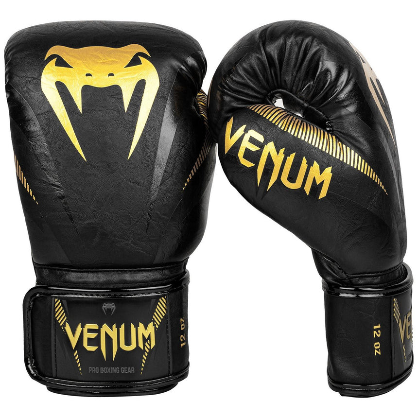 Venum Impact Boxing Gloves Gold-Black