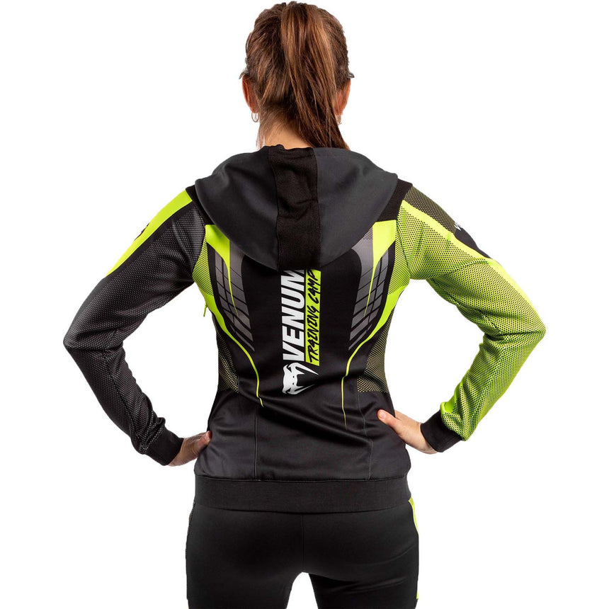 Venum Training Camp 3.0 Womens Hoodie Black-Neo Yellow