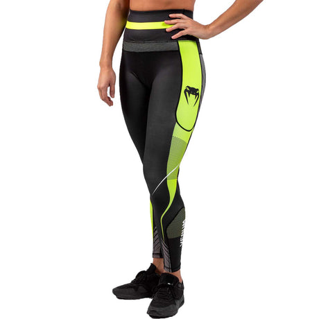 Venum Training Camp 3.0 Womens Leggings Black-Neo Yellow