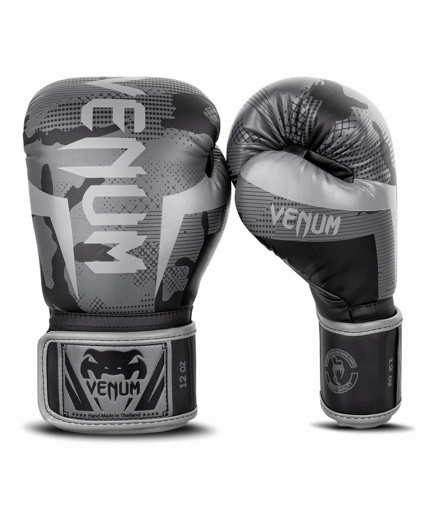 Venum Elite Boxing Gloves Black-Dark Camo