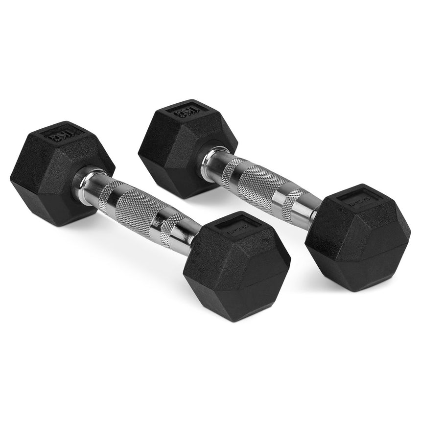 Bytomic Rubber 1kg Hexagon Dumbbell Set