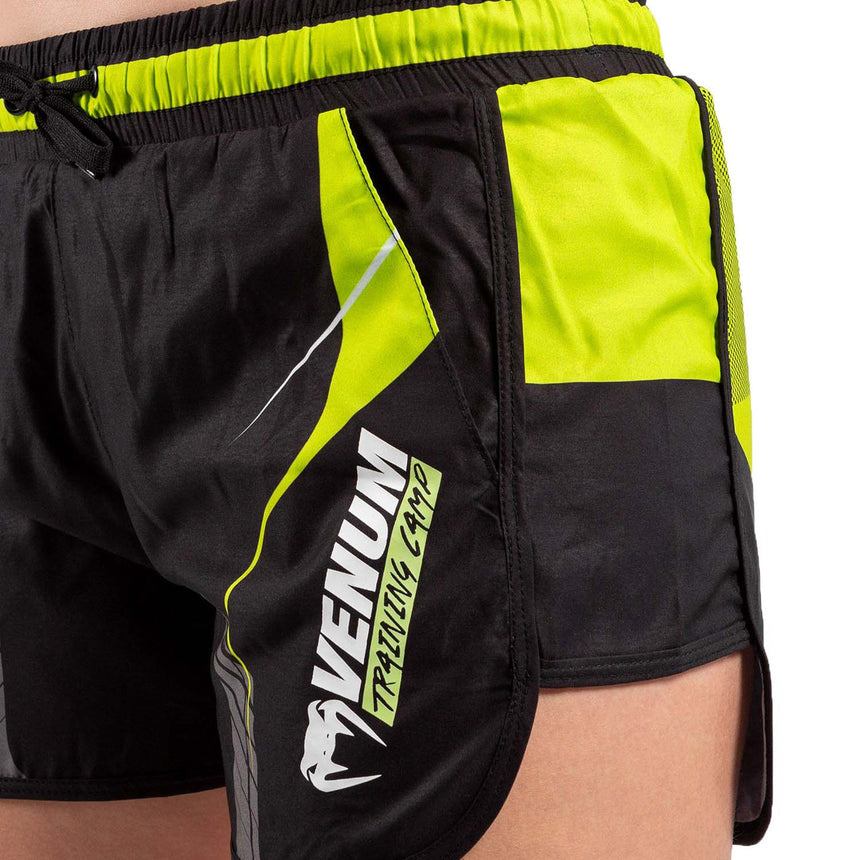 Venum Training Camp 3.0 Womens Training Shorts Black-Neo Yellow