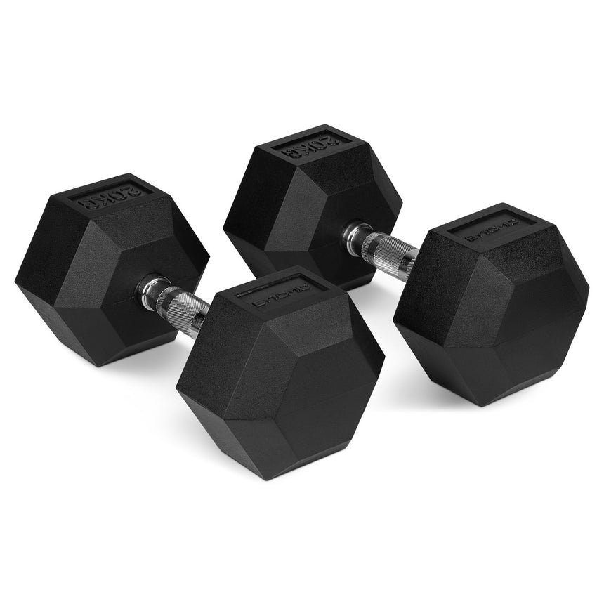 Bytomic Rubber 20kg Hexagon Dumbbell Single