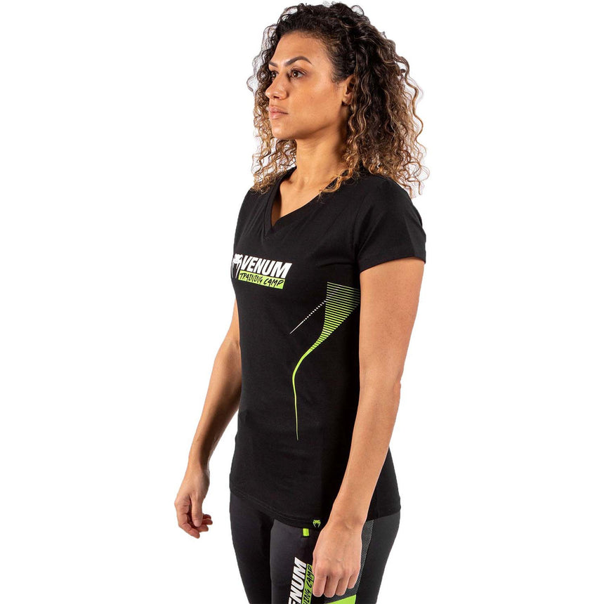 Venum Training Camp 3.0 Womens T-Shirt Black-Neo Yellow