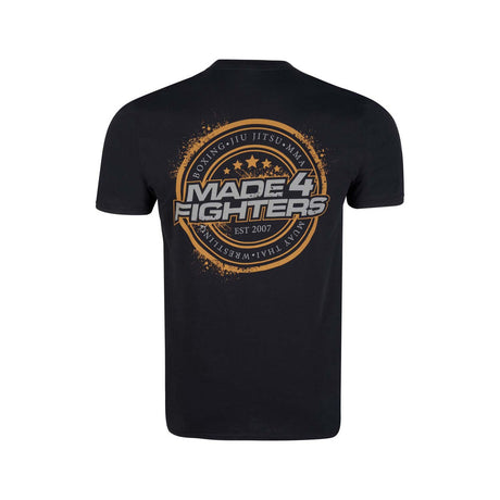 Made4Fighters Grunge T-Shirt Black-Yellow