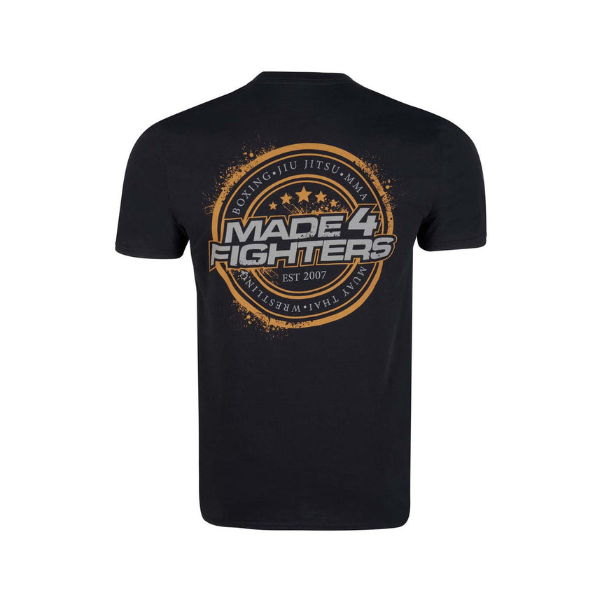 Made4Fighters Grunge T-Shirt Black-Yellow