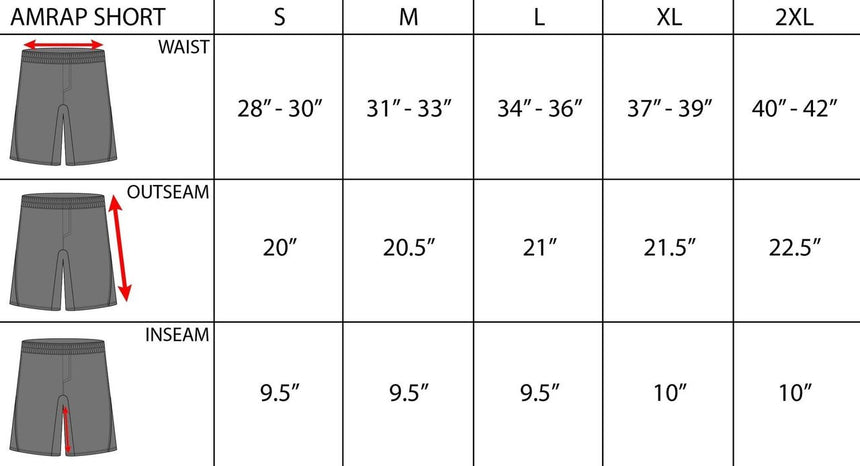 Clinch Gear AMRAP City Shorts Black/Grey