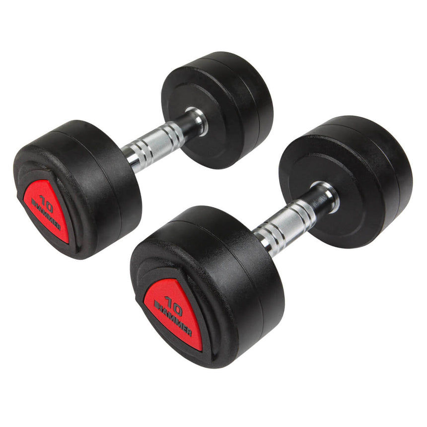 Hammer Fitness PU 10kg Dumbbells - Pair