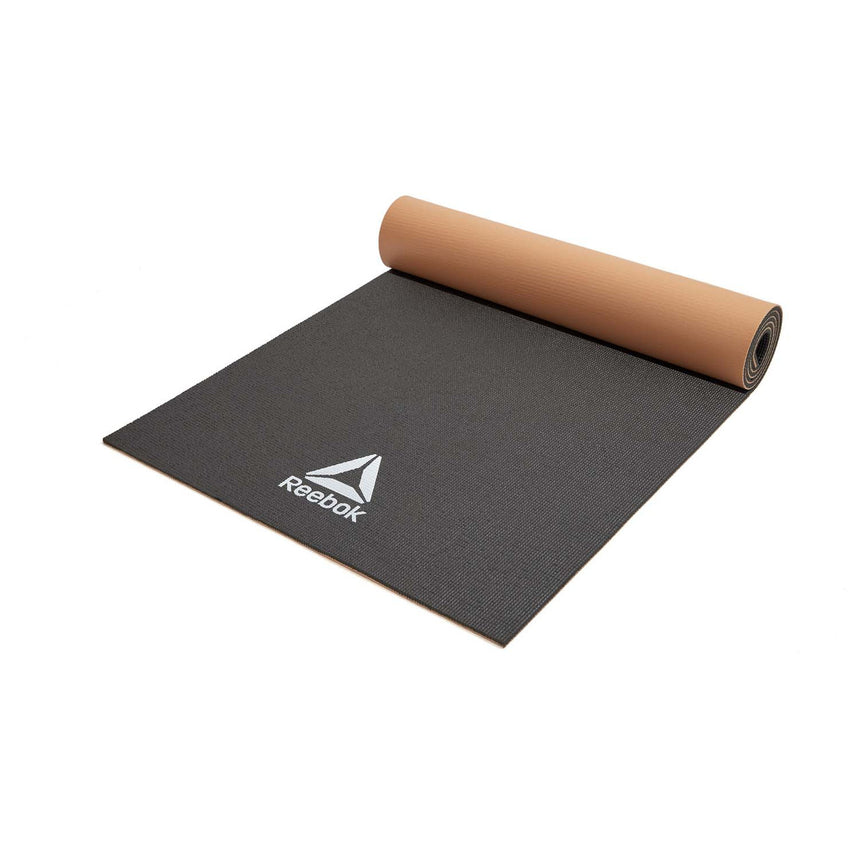 Reebok Double Sided 6mm Yoga Mat Black-Desert Dust