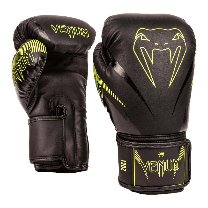 Venum Impact Boxing Gloves Black-Neo Yellow