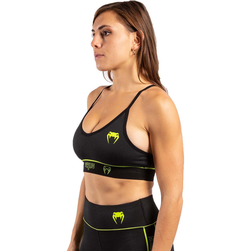 Venum Tecmo Sports Bra Black-Neo Yellow