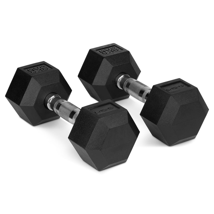 Bytomic Rubber 8kg Hexagon Dumbbell Set