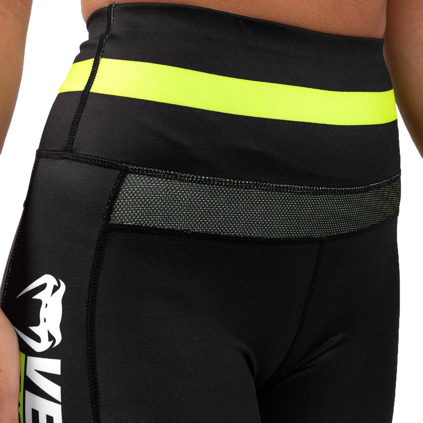 Venum Training Camp 3.0 Womens Leggings Black-Neo Yellow