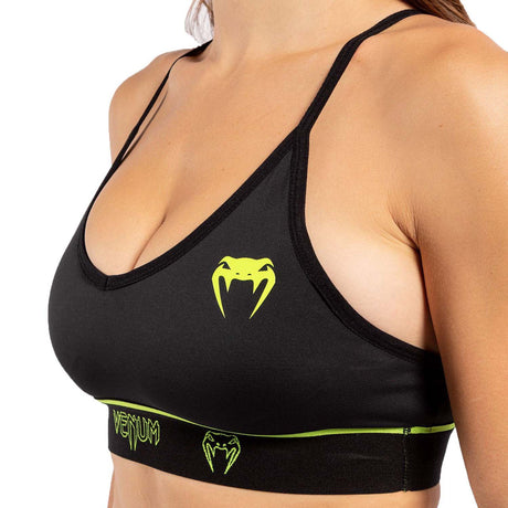 Venum Tecmo Sports Bra Black-Neo Yellow