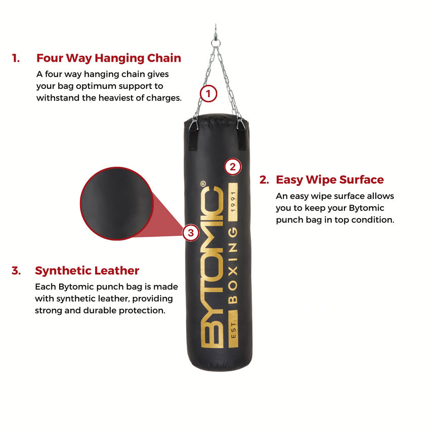 Bytomic Legacy 4ft Punch Bag Black-Gold