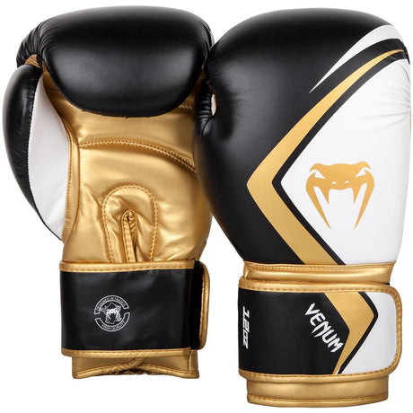 Venum Contender 2.0 Boxing Gloves Black/White/Gold