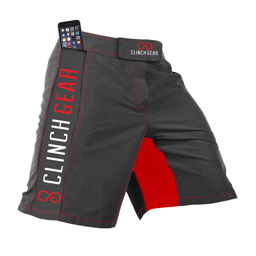 Clinch Gear Crossover 3 Flash Shorts Grey-Red