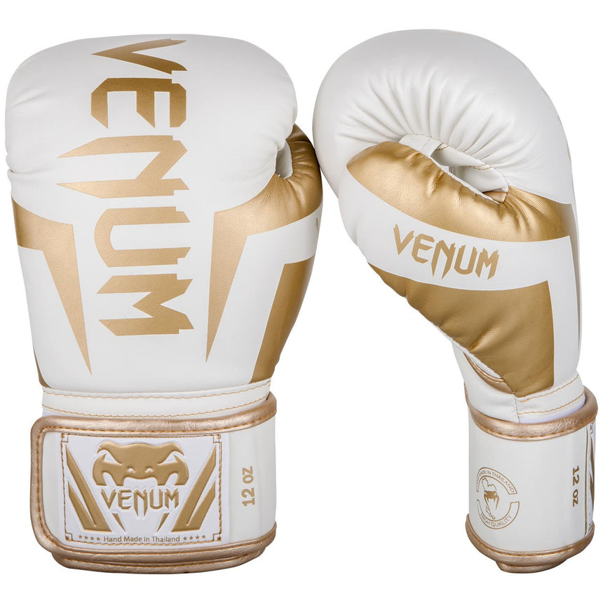 Venum Elite Boxing Gloves White/Gold