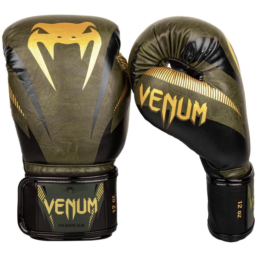 Venum Impact Boxing Gloves Khaki-Gold