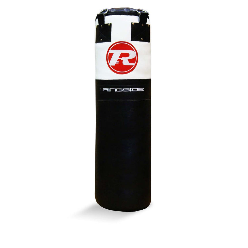 Ringside Buffalo Leather 4ft Punch Bag Black/White