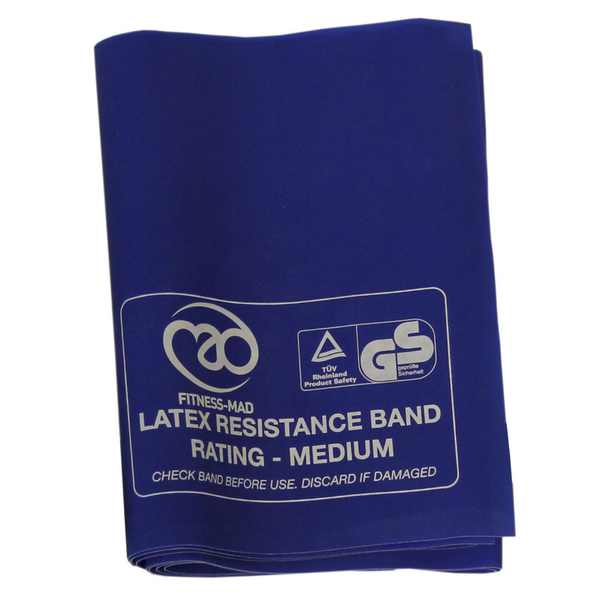 Fitness Mad Medium Latex Resistance Band Blue Medium