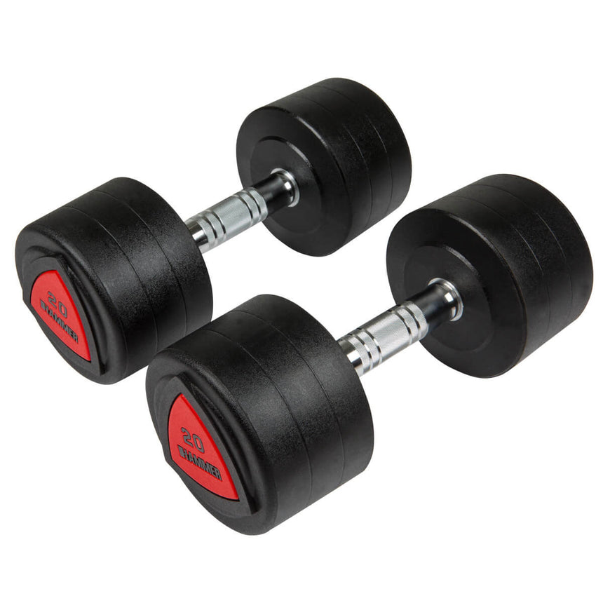 Hammer Fitness PU 20kg Dumbbells - Pair