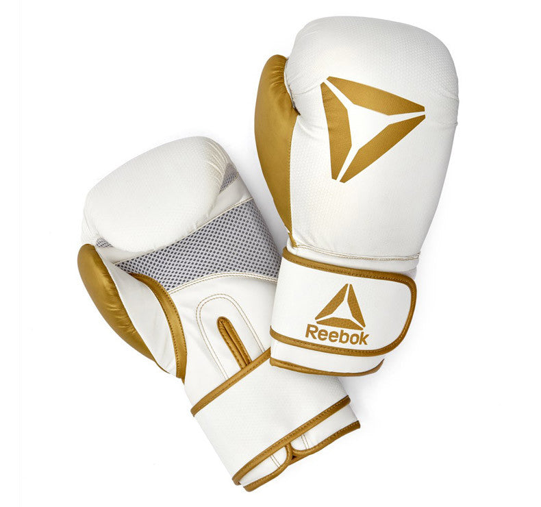 Reebok Boxing Gloves White/Gold