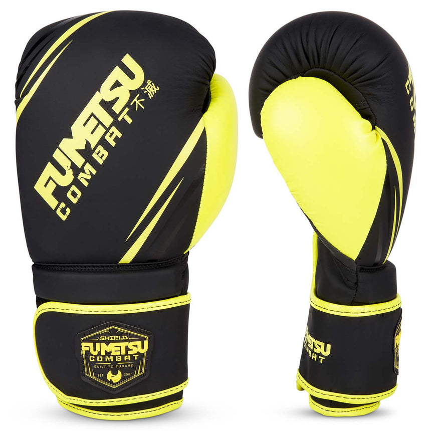 Fumetsu Shield Boxing Gloves Black-Neon