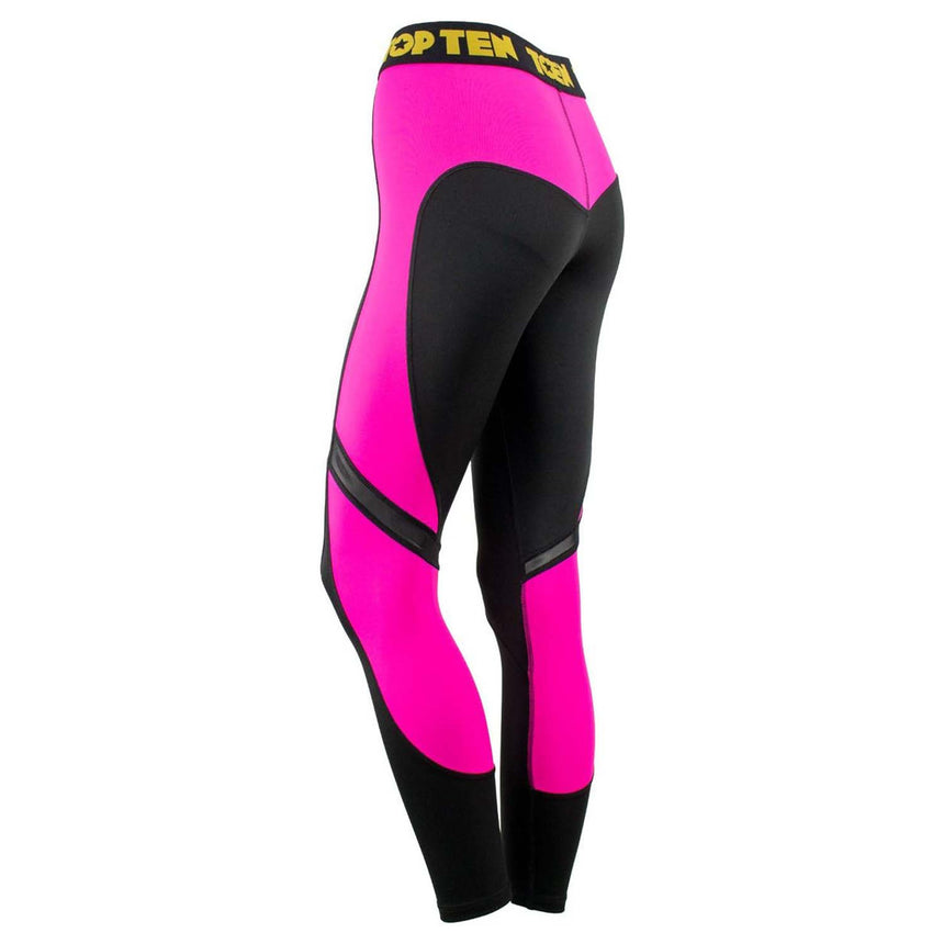 Top Ten Ladies Fitness Leggings Black-Pink