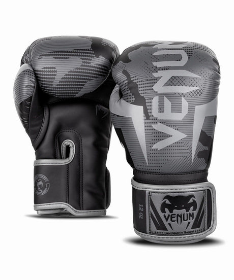 Venum Elite Boxing Gloves Black-Dark Camo