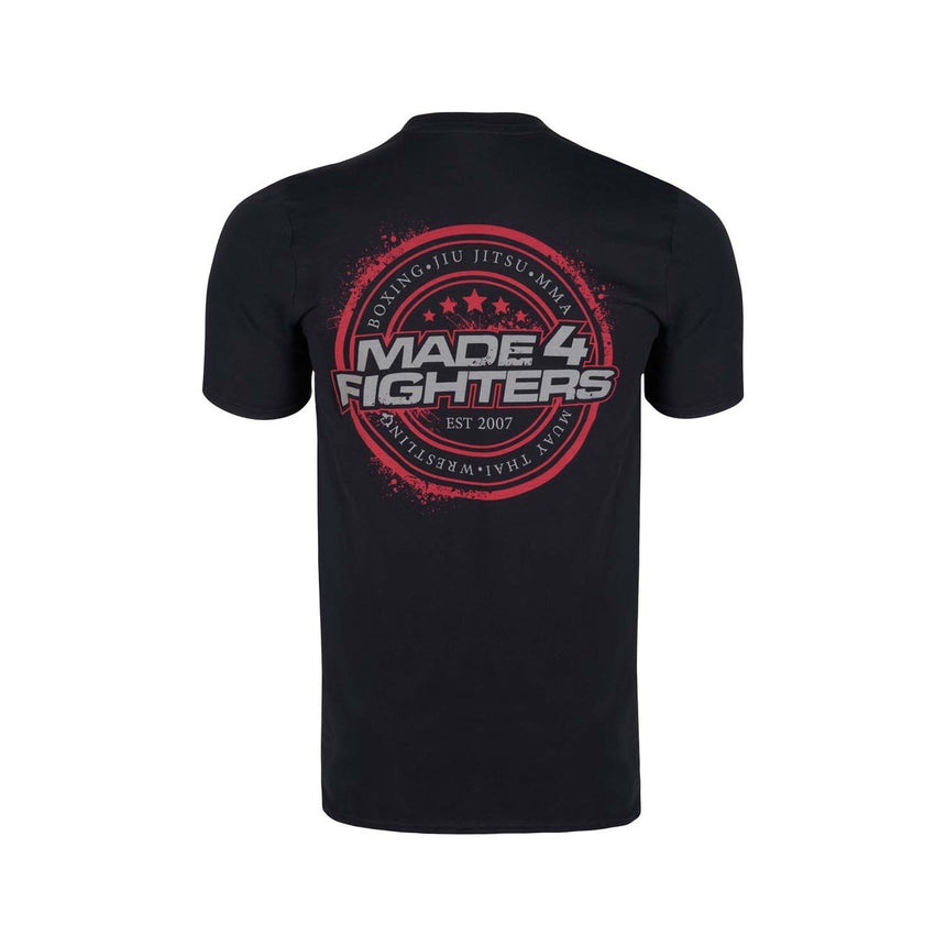 Made4Fighters Grunge T-Shirt Black-Red