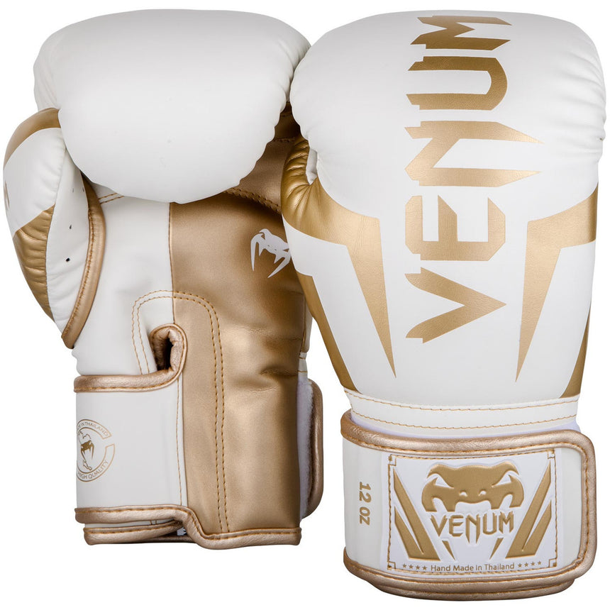 Venum Elite Boxing Gloves White/Gold