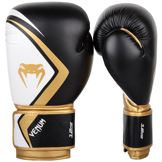 Venum Contender 2.0 Boxing Gloves Black/White/Gold