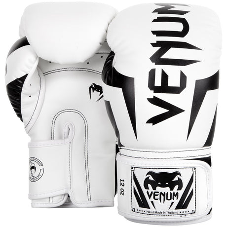 Venum Elite Boxing Gloves White-Black